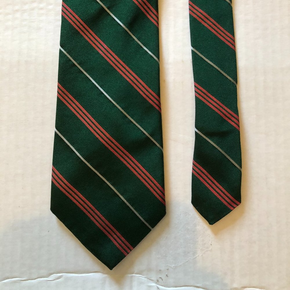 Oxxford Tie - Green with Thin Stripes - Made in USA